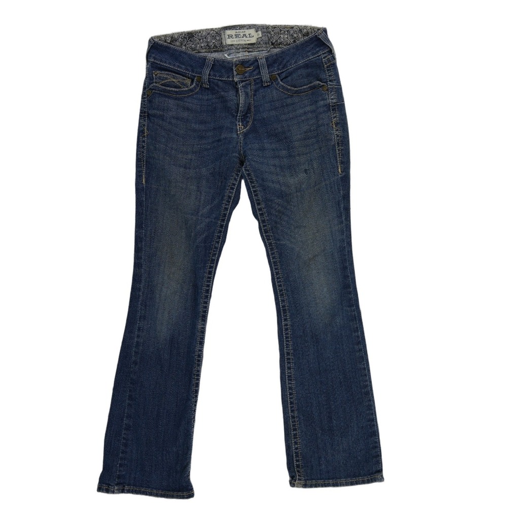Ariat REAL Denim Jeans Women's Size 30 S Blue Bootcut Mid Rise Medium Wash